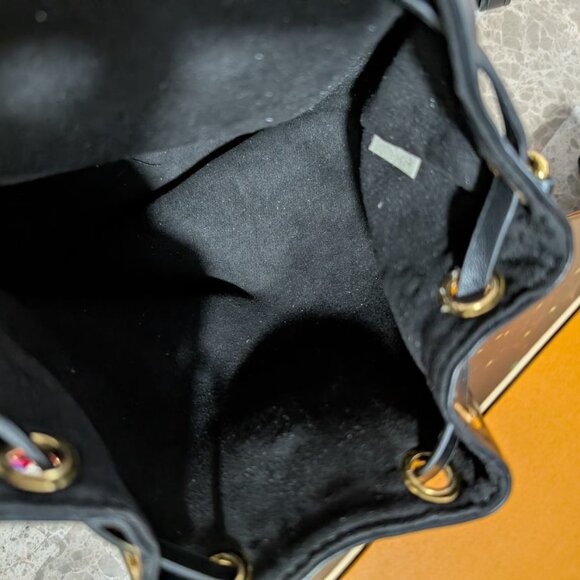 Fashion Backpack-Matte BLACK and Gold Tone Accents-New and Stunning - Picture 3 of 5